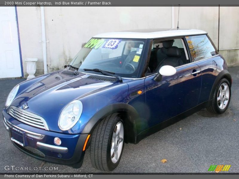 Indi Blue Metallic / Panther Black 2003 Mini Cooper Hardtop