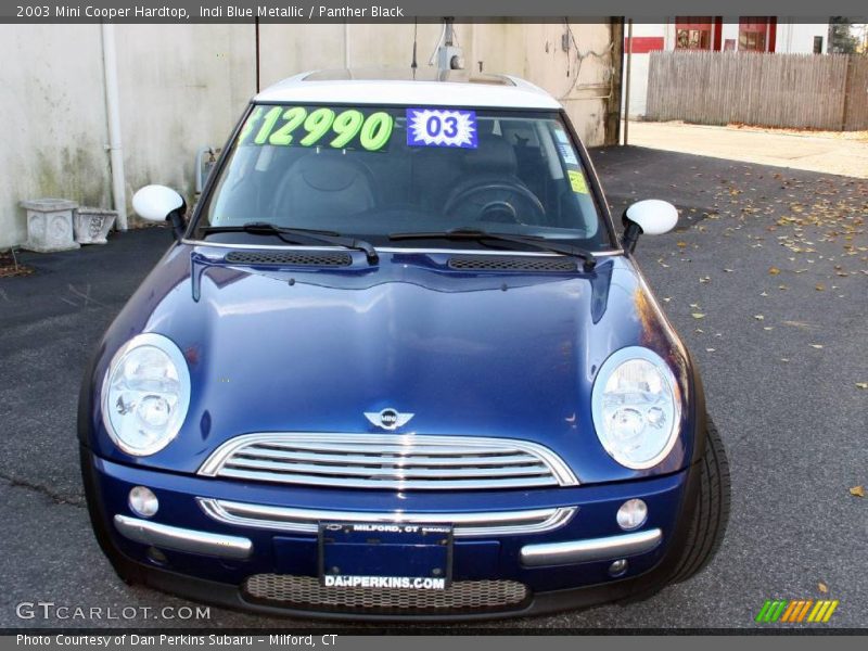 Indi Blue Metallic / Panther Black 2003 Mini Cooper Hardtop