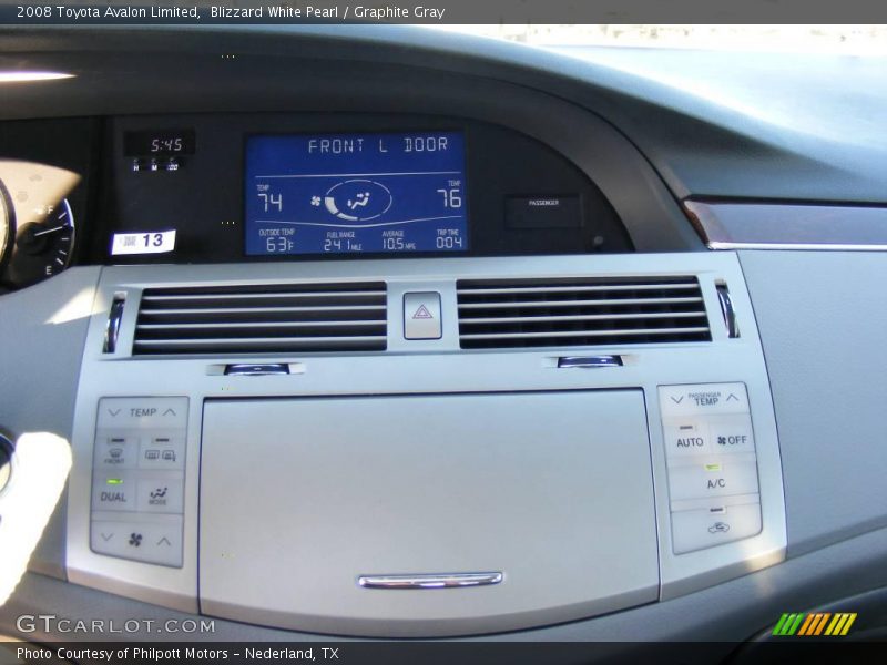 Blizzard White Pearl / Graphite Gray 2008 Toyota Avalon Limited