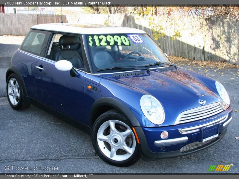 Indi Blue Metallic / Panther Black 2003 Mini Cooper Hardtop