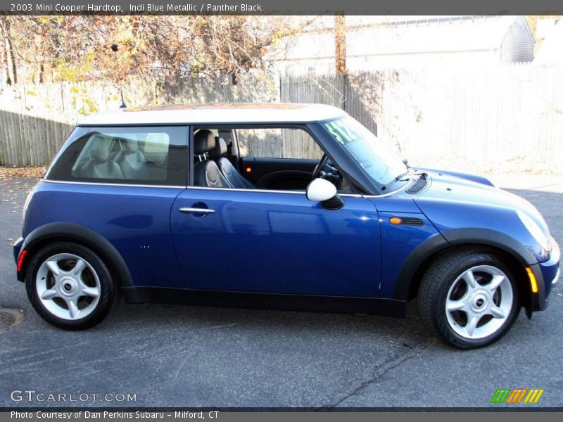 Indi Blue Metallic / Panther Black 2003 Mini Cooper Hardtop