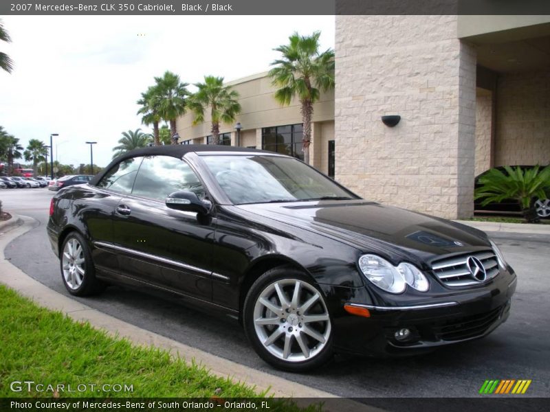 Black / Black 2007 Mercedes-Benz CLK 350 Cabriolet