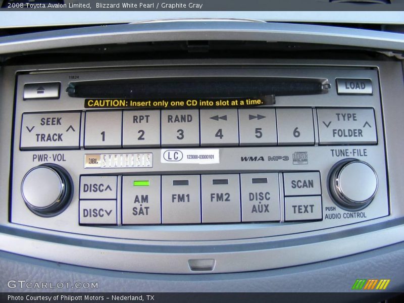 Blizzard White Pearl / Graphite Gray 2008 Toyota Avalon Limited