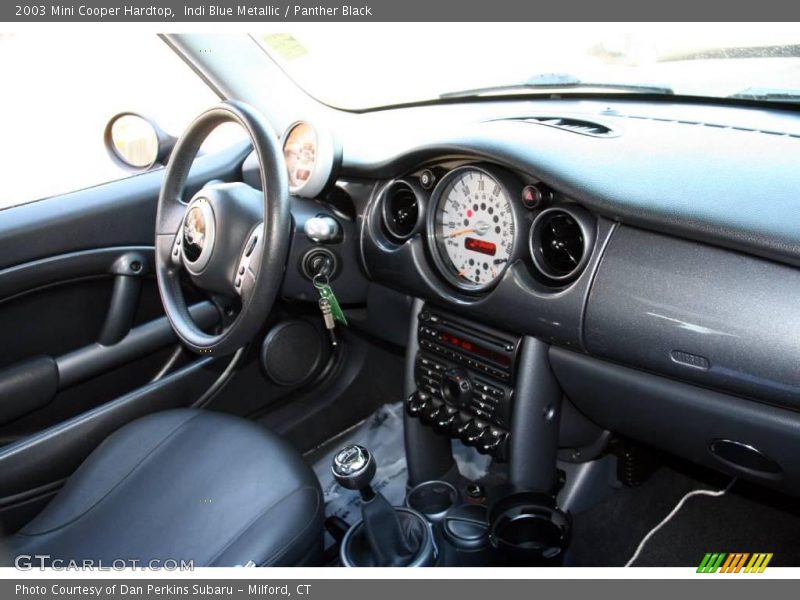 Indi Blue Metallic / Panther Black 2003 Mini Cooper Hardtop