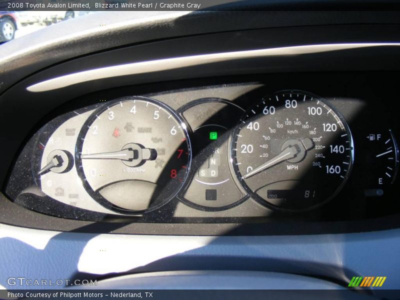 Blizzard White Pearl / Graphite Gray 2008 Toyota Avalon Limited