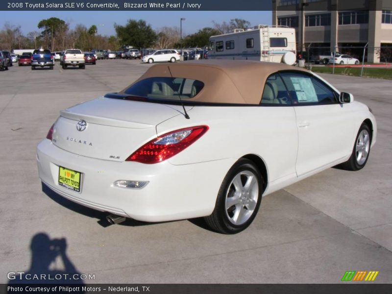 Blizzard White Pearl / Ivory 2008 Toyota Solara SLE V6 Convertible