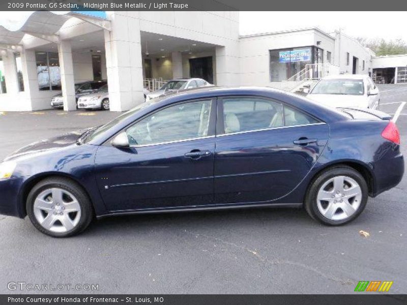 Midnight Blue Metallic / Light Taupe 2009 Pontiac G6 Sedan