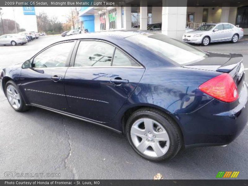 Midnight Blue Metallic / Light Taupe 2009 Pontiac G6 Sedan