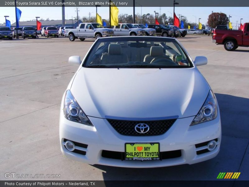 Blizzard White Pearl / Ivory 2008 Toyota Solara SLE V6 Convertible