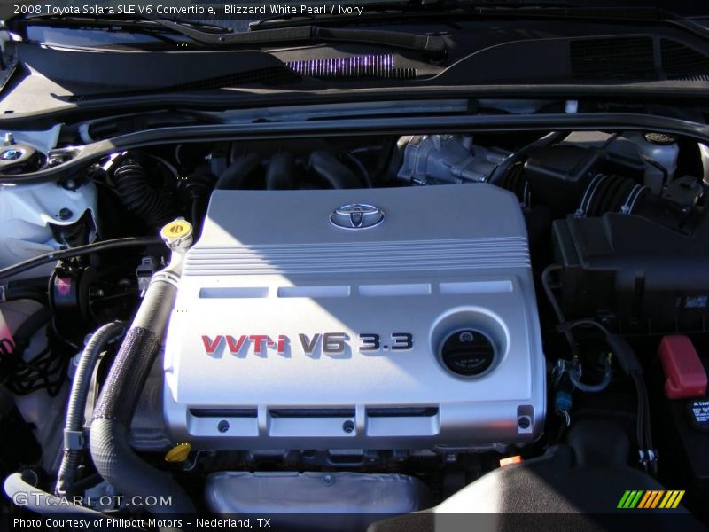 Blizzard White Pearl / Ivory 2008 Toyota Solara SLE V6 Convertible
