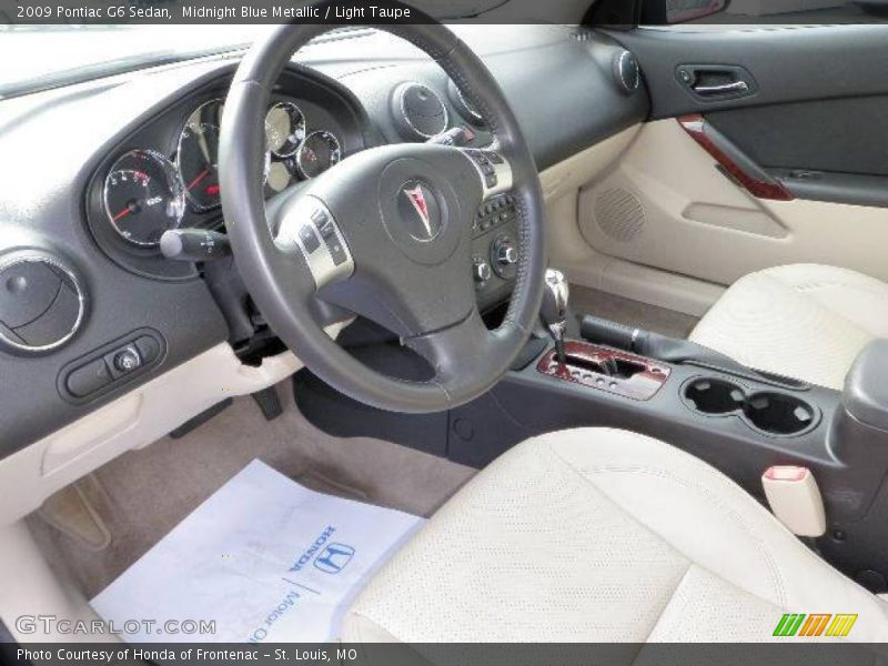 Midnight Blue Metallic / Light Taupe 2009 Pontiac G6 Sedan