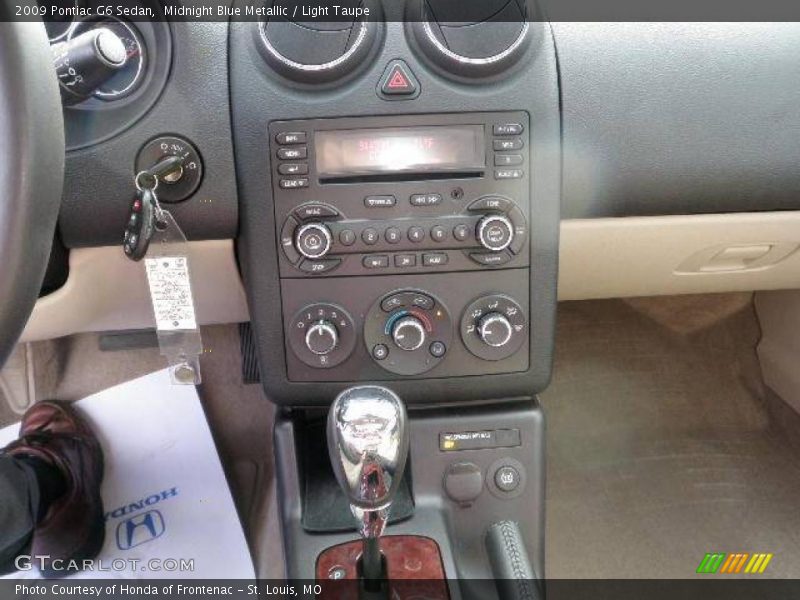 Midnight Blue Metallic / Light Taupe 2009 Pontiac G6 Sedan