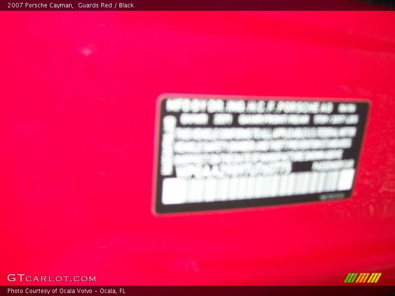 Guards Red / Black 2007 Porsche Cayman