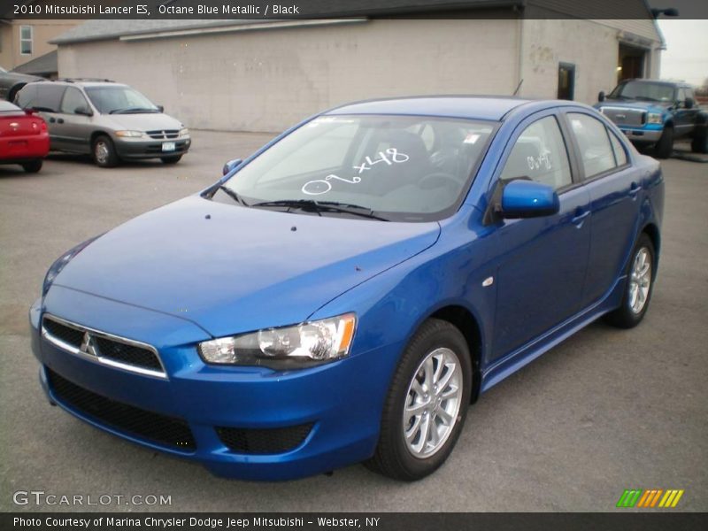 Octane Blue Metallic / Black 2010 Mitsubishi Lancer ES