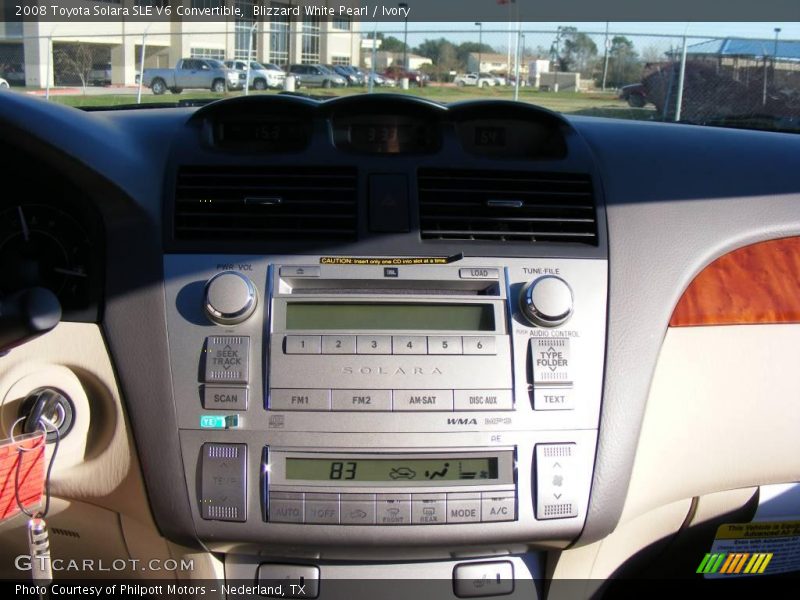 Blizzard White Pearl / Ivory 2008 Toyota Solara SLE V6 Convertible