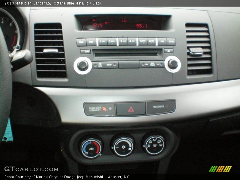 Octane Blue Metallic / Black 2010 Mitsubishi Lancer ES