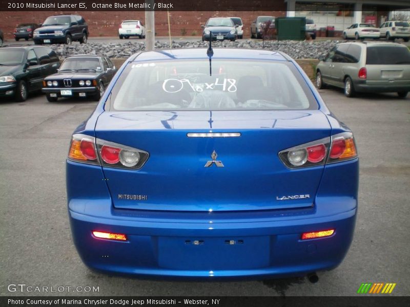 Octane Blue Metallic / Black 2010 Mitsubishi Lancer ES
