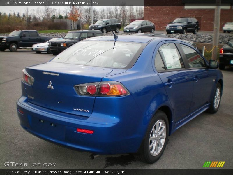 Octane Blue Metallic / Black 2010 Mitsubishi Lancer ES