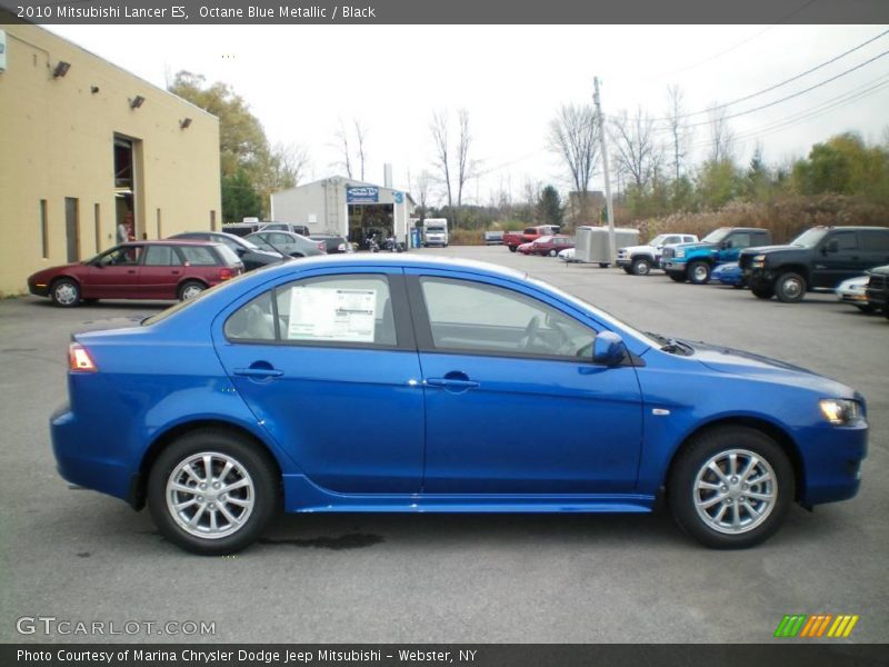 Octane Blue Metallic / Black 2010 Mitsubishi Lancer ES