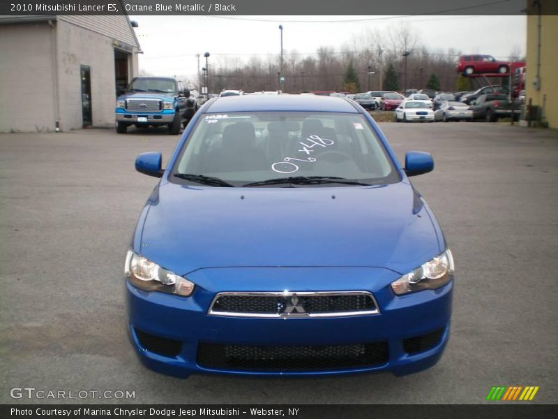 Octane Blue Metallic / Black 2010 Mitsubishi Lancer ES