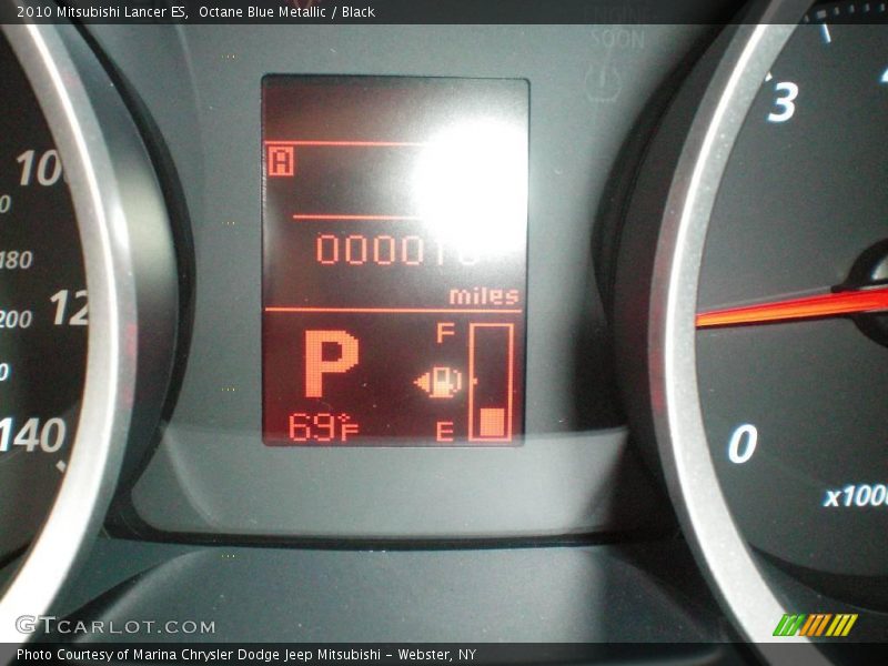 Octane Blue Metallic / Black 2010 Mitsubishi Lancer ES