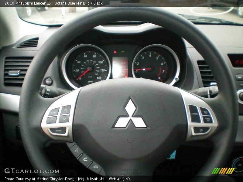 Octane Blue Metallic / Black 2010 Mitsubishi Lancer ES