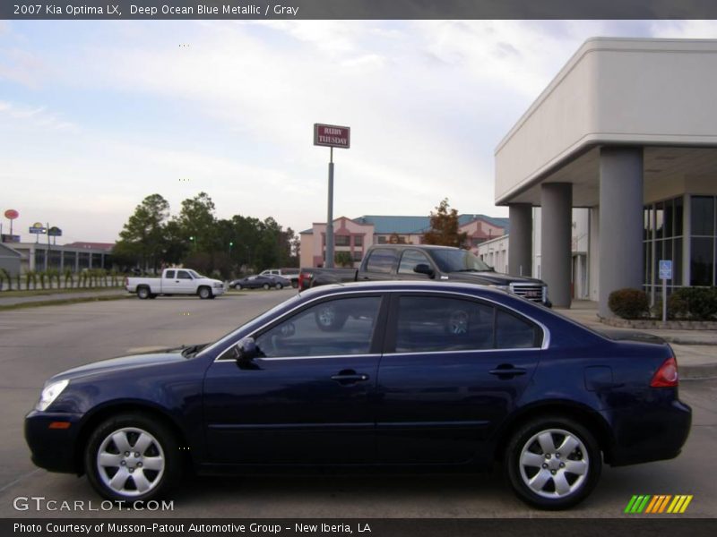 Deep Ocean Blue Metallic / Gray 2007 Kia Optima LX