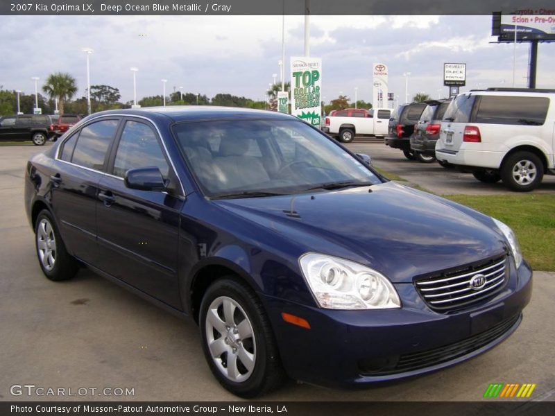 Deep Ocean Blue Metallic / Gray 2007 Kia Optima LX