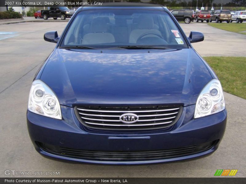 Deep Ocean Blue Metallic / Gray 2007 Kia Optima LX