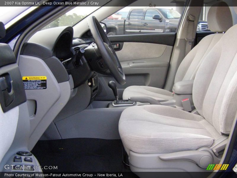 Deep Ocean Blue Metallic / Gray 2007 Kia Optima LX