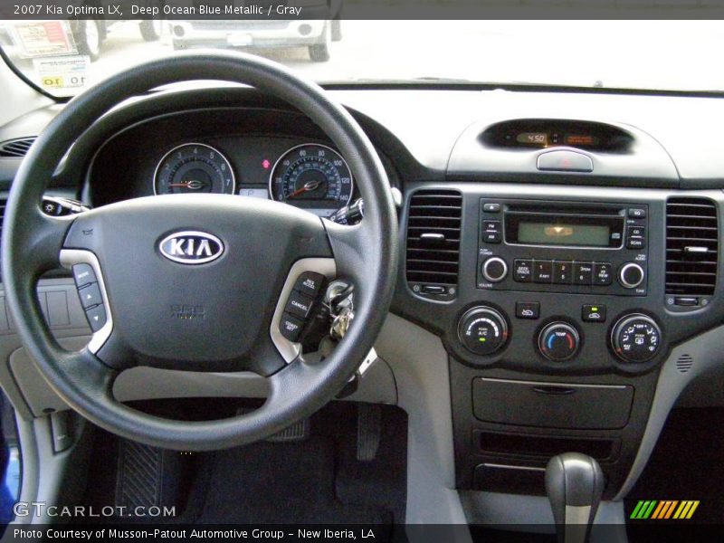 Deep Ocean Blue Metallic / Gray 2007 Kia Optima LX