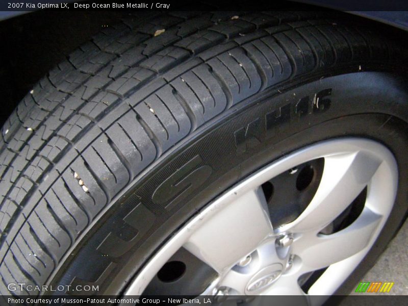 Deep Ocean Blue Metallic / Gray 2007 Kia Optima LX