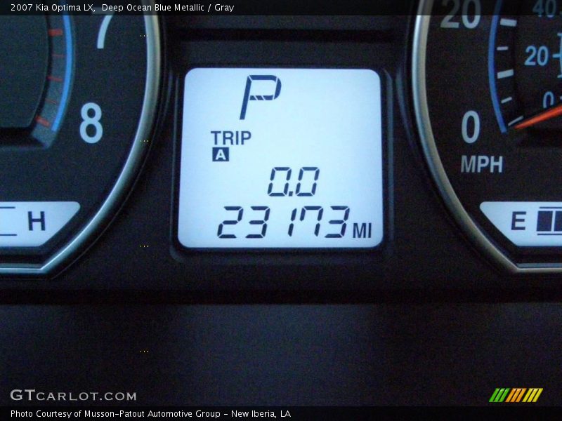 Deep Ocean Blue Metallic / Gray 2007 Kia Optima LX