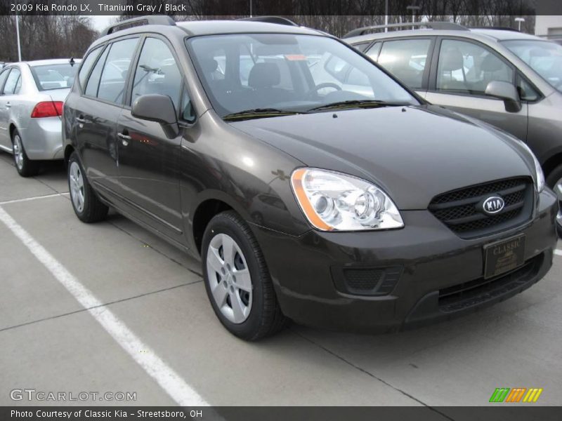 Titanium Gray / Black 2009 Kia Rondo LX