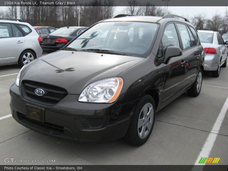 Titanium Gray / Black 2009 Kia Rondo LX