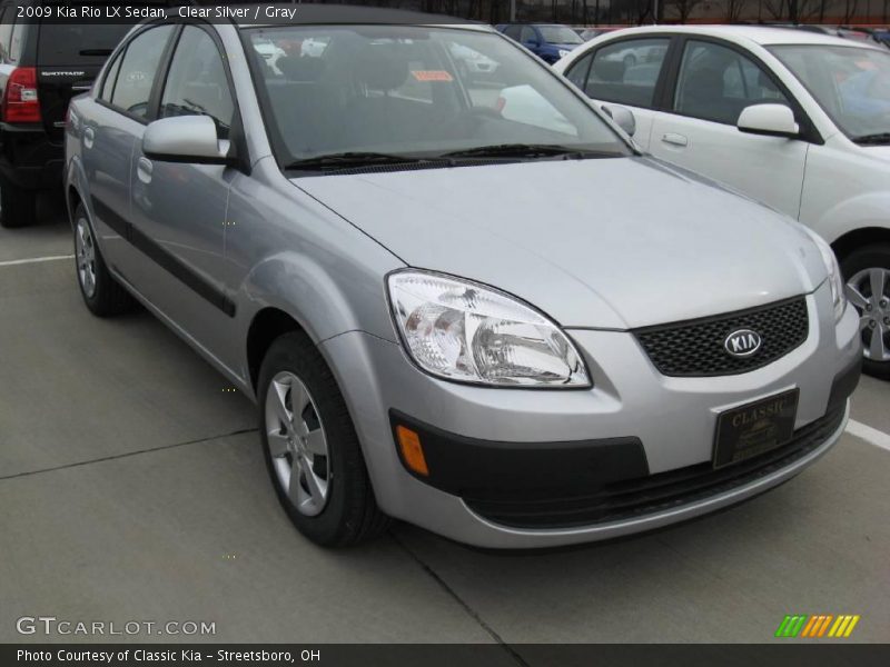 Clear Silver / Gray 2009 Kia Rio LX Sedan