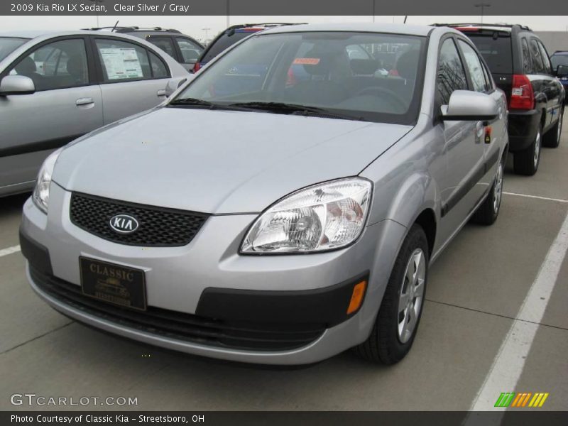 Clear Silver / Gray 2009 Kia Rio LX Sedan