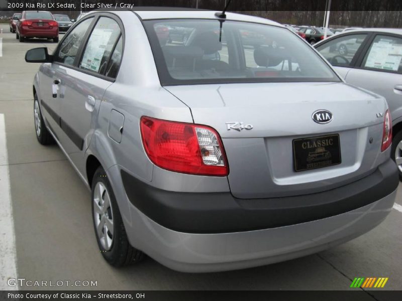 Clear Silver / Gray 2009 Kia Rio LX Sedan