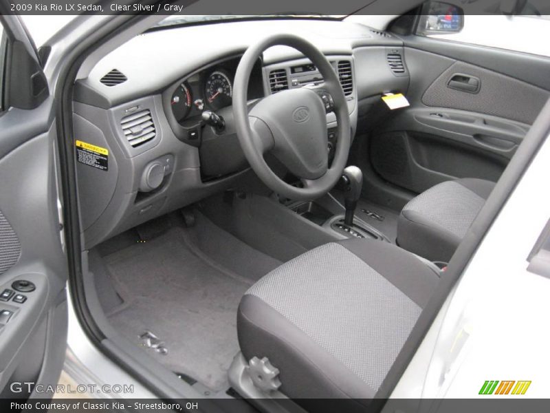 Clear Silver / Gray 2009 Kia Rio LX Sedan