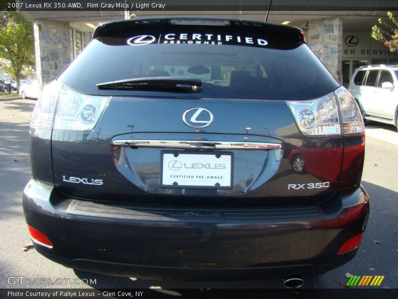 Flint Gray Mica / Light Gray 2007 Lexus RX 350 AWD