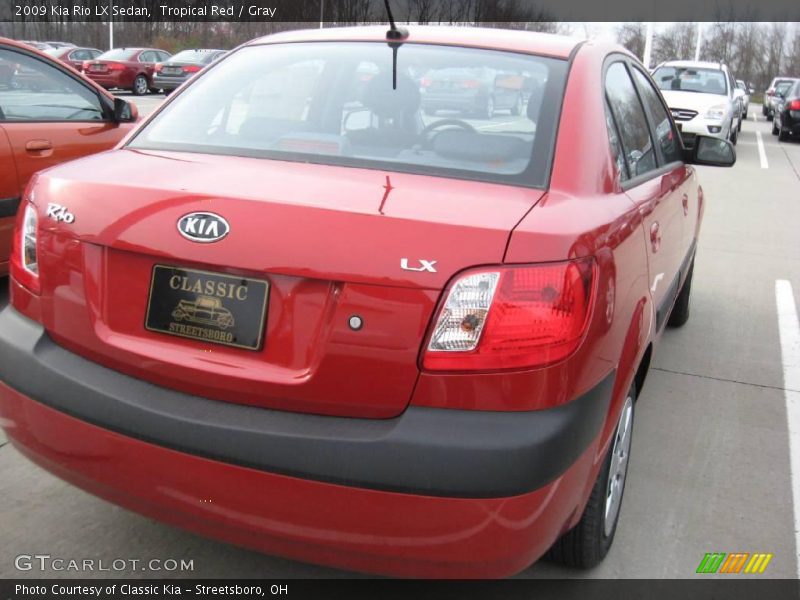 Tropical Red / Gray 2009 Kia Rio LX Sedan