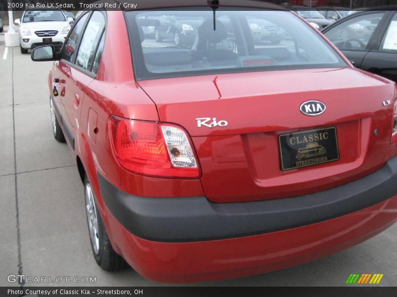 Tropical Red / Gray 2009 Kia Rio LX Sedan