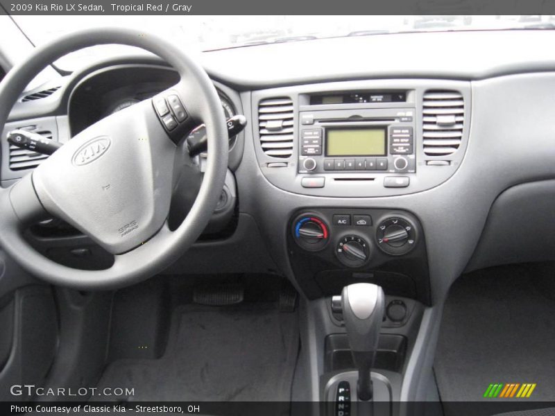 Tropical Red / Gray 2009 Kia Rio LX Sedan