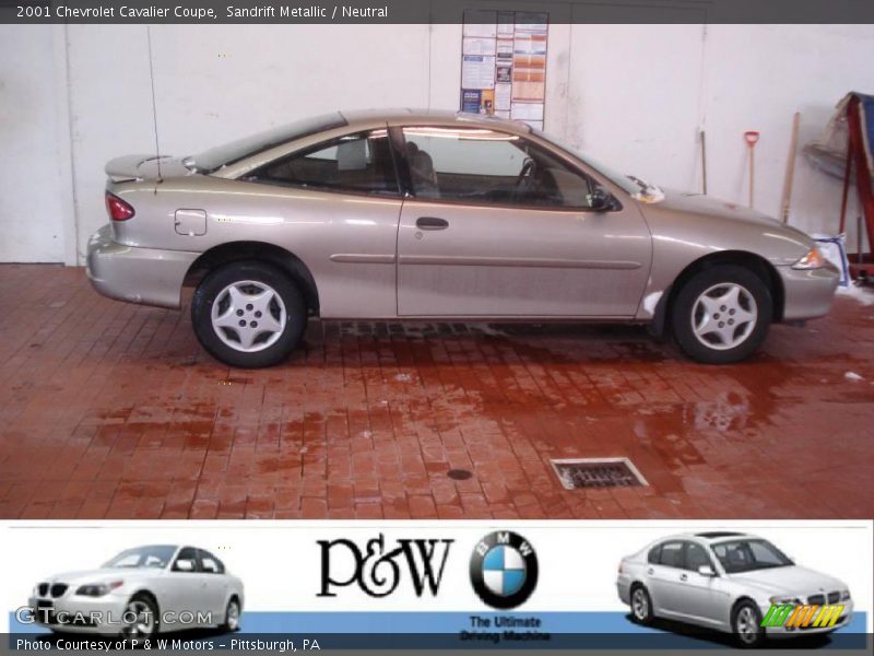 Sandrift Metallic / Neutral 2001 Chevrolet Cavalier Coupe
