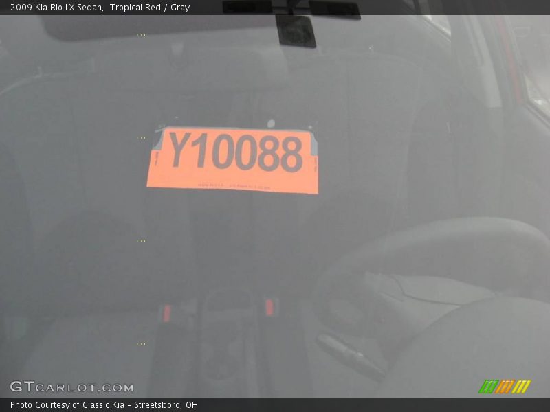 Tropical Red / Gray 2009 Kia Rio LX Sedan