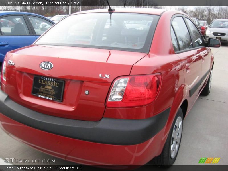 Tropical Red / Gray 2009 Kia Rio LX Sedan