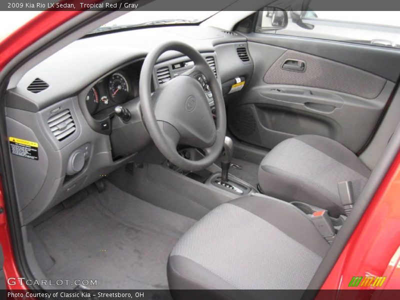 Tropical Red / Gray 2009 Kia Rio LX Sedan