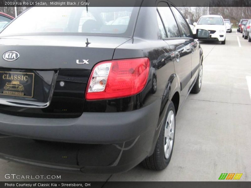 Midnight Black / Gray 2009 Kia Rio LX Sedan