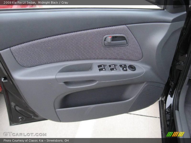 Midnight Black / Gray 2009 Kia Rio LX Sedan