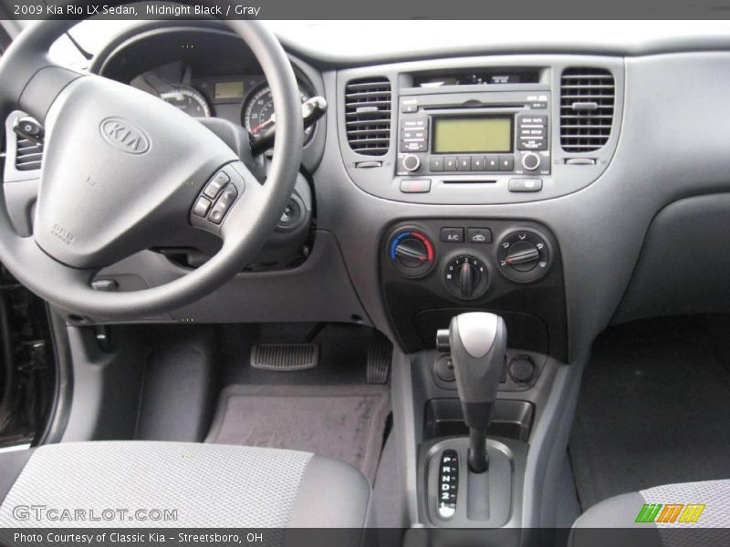 Midnight Black / Gray 2009 Kia Rio LX Sedan